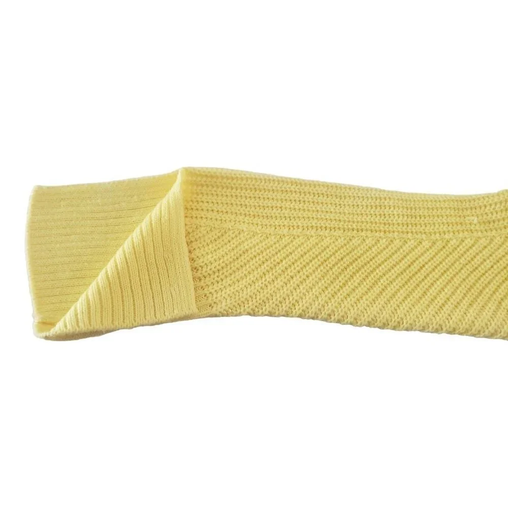 WORKSHOP REPUBLIC CLOTHING KNIT  YELLOW  SPLIT LONG SLEEVE SWEATER SIZE LARGE - Picture 7 of 7